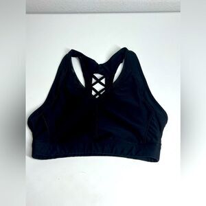 Avia Sports Bra Women’s Size S Black Criss Cross back